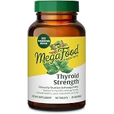 MegaFood Thyroid Strength, Supports Healthy Energy Levels, 90 Tablets | Thyroid Support for Women, Ashwagandha, Zinc, Selenium, Copper, Iodine and L-Tyrosine &amp; Herb Blend, Vegetarian, 45 Servings