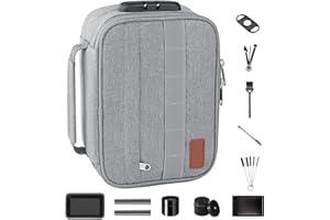 PODAHO Smell Proof Bag with 10 PCS Accessories, Premium Multi-Use Smell Proof Box Case with Combination Lock, Waterproof Organizers Containers Pouch for Storing Your Products, Grey