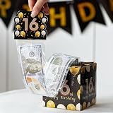 Aisszhao Happy Birthday Money Box Black Gold Pull Gift Box view 5