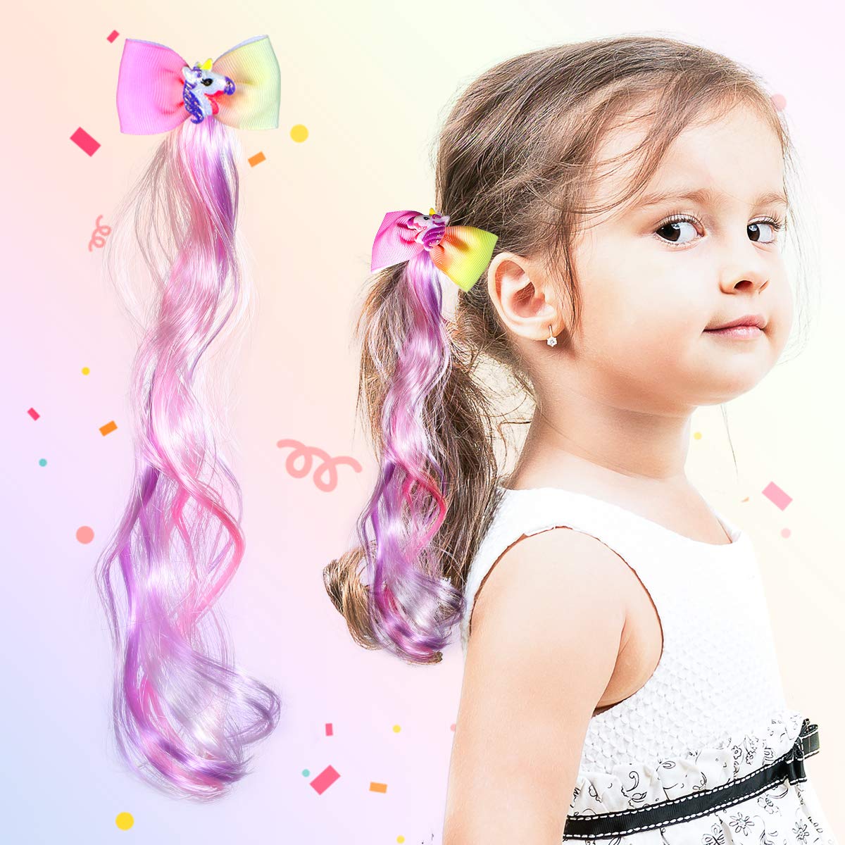 NICEAUTY Unicorn Headband for Girls 【2020 NEWEST】 with Wig Clip, Halloween Headbands for Women, Unicorn Party Favors, Unicorn Birthday Decorations : Beauty