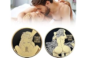 Pièce de monnaie de couple coquine, Heads I Get Tail – Tails I Get Head – Pièce de défi double face pour adulte, cadeau de dé