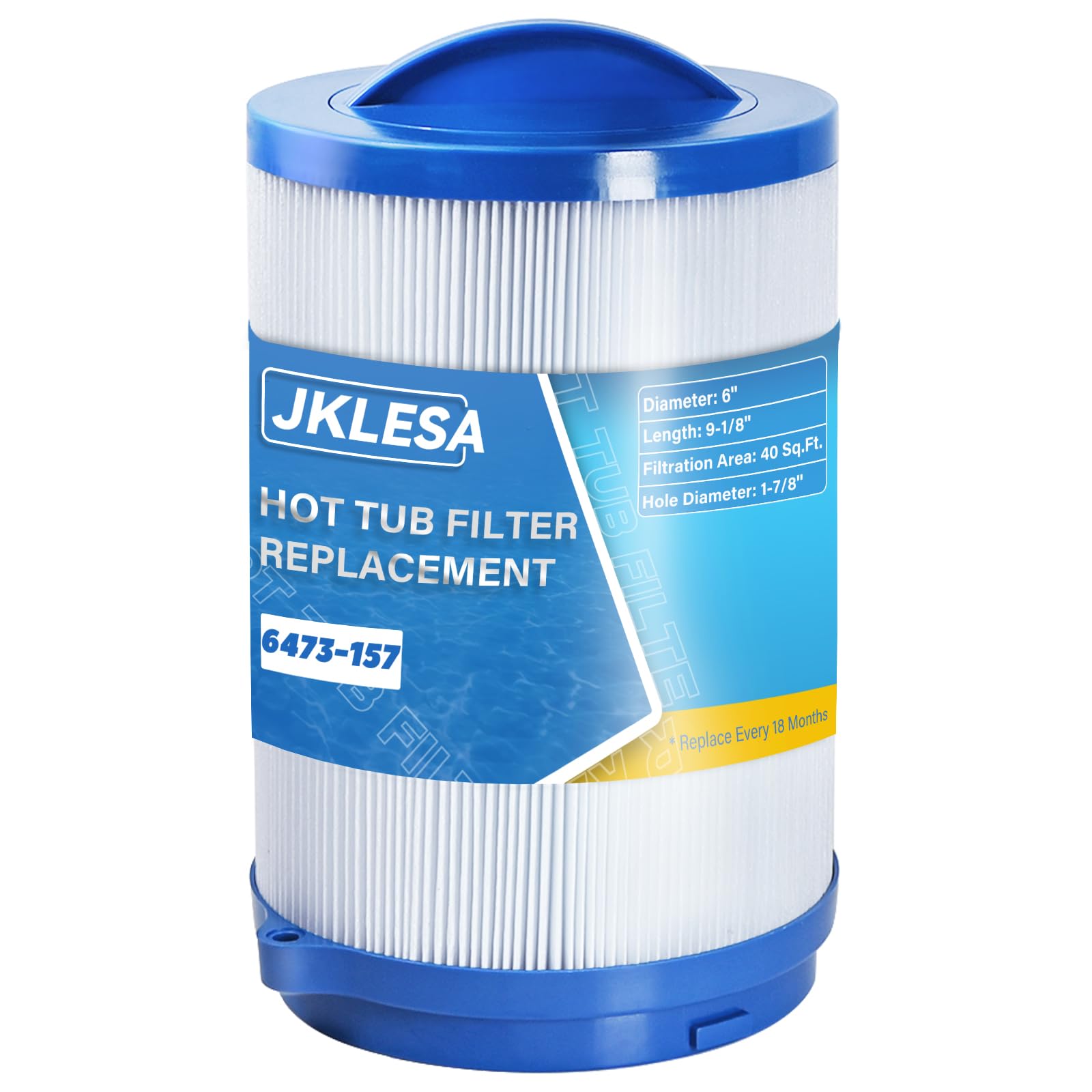 Photo 1 of JKLESA 6473-157 Hot Tub Filter Replacement with Removable Handle, 40 Sq Ft Top Filter – Compatible with Jacuzzi J-415/J-425/J-495 2012+, J-435/J-445/J-465/J-470/J-475/J-480/J-485 2013+, J-500 2015+