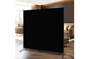 HOMSCREENER Room Divider Single Panel Privacy Screen, 71''x72''H Large Divider for Room Separation, Thickened Fabric 6FT Room Divider Wall Screen for Bedroom Office School, Portable Partition Room Dividers, Black