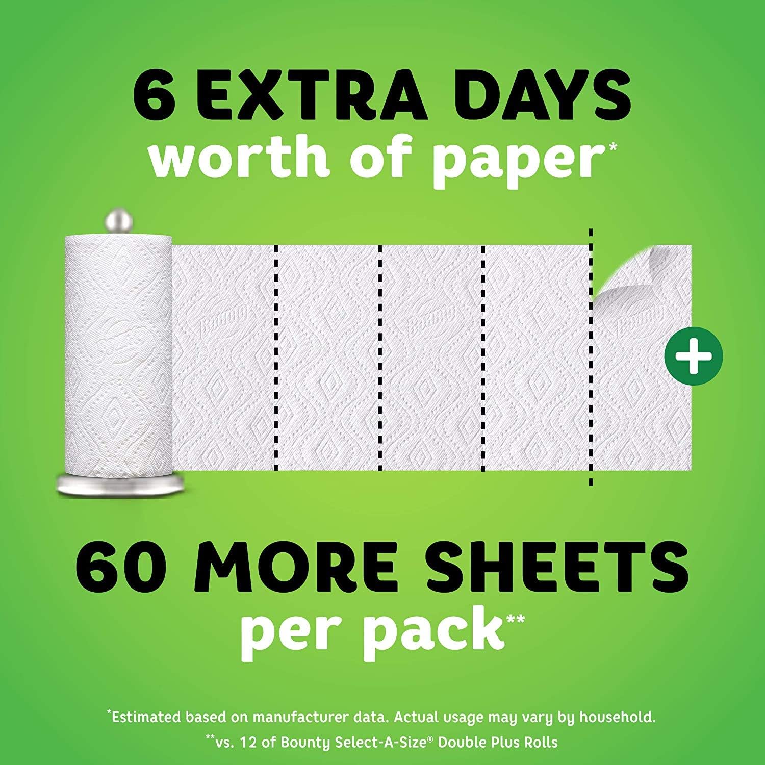 Bounty Quick-Size Paper Towels, White, 12 Family Rolls = 30 Regular Rolls: Health & Personal Care