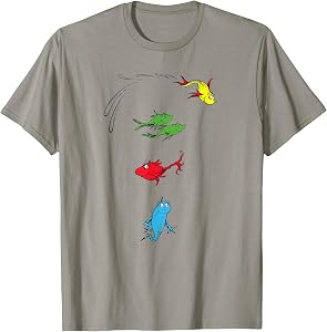 Dr. Seuss One Fish Two Fish Red Fish Blue Fish T-Shirt