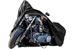 New Generation Motorcycle Cover ! XYZCTEM All Weather Black XXL Large-Waterproof Outdoor Protects Fits up to 108 inch for Har