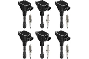 ZUAOOZ Ignition Coil Packs and Iridium Spark Plug UF550 & C1406 Compatible with Nissan Infiniti Maxima Murano Pathfinder Quest Altima Q50 QX60 FX35 370Z Q70 G37 QX50 QX70 3.5L V6,Set of 6