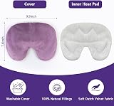 Aroma Season Microwave Face Heating Mask - Lavender Scent, Washable, Purple view 6