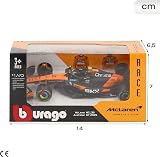 Bburago McLaren F1 MCL39 2025 #4 Norris 1:43 Diecast Car Papaya Black view 10