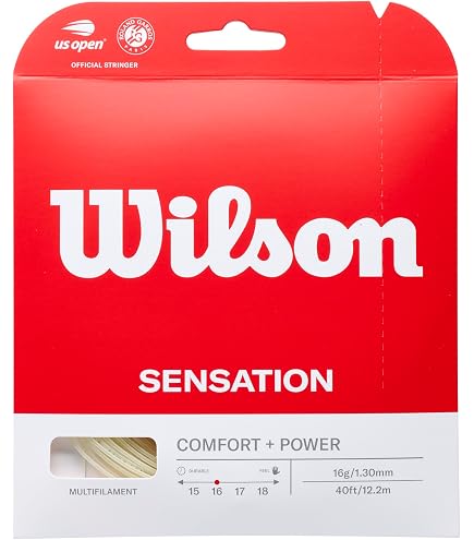 Amazon.com : Wilson Revolve 17 Tennis String - Set, White : Sports