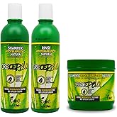 BOE Crece Pelo 3 in 1 Combo Set Shampoo Fitoterapeutico, Rinse Fitoterapeutico, Tratamiento Fitoterapeutico