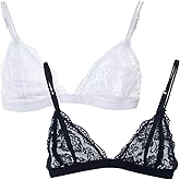 URBAN K Womens Semi Sheer Lace Sexy Bralette