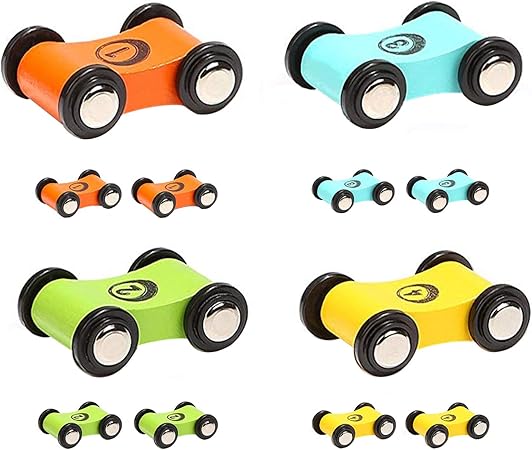 top bright wooden race track