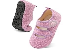 FEETCITY Toddler House Slippers - Boys & Girls Winter Kids Indoor Home Shoes - Warm Socks