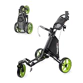 Caddytek CaddyLite ONE-Swivel V8 Golf Push Cart - Lightweight 3 Wheel Foldable Cart with One-Click Folding, 360&deg; Swivel Front Wheel, Adjustable Handle, Cooler Basket, Umbrella &amp; Drink Holder