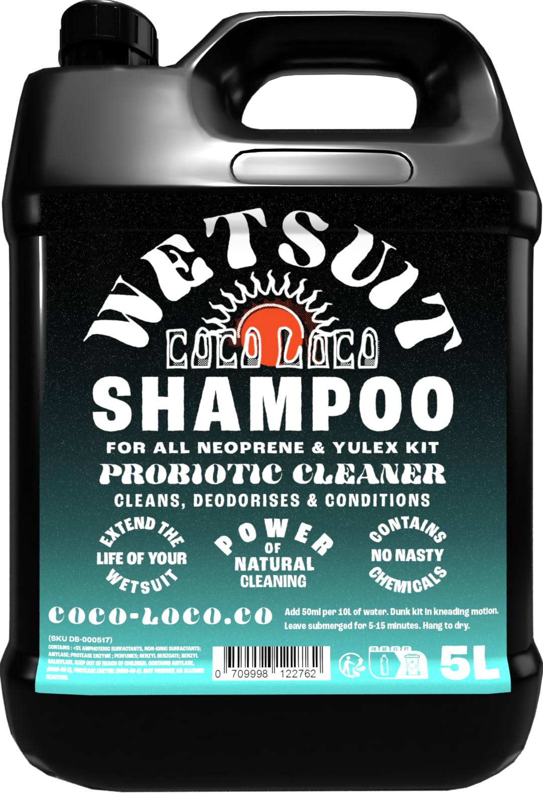 Coco Loco Wetsuit Shampoo Cleaner & Deodoriser, For All Neoprene Kit (5L)