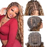 SUPERNOVA 28 Inch Caramel Honey Synthetic Braided Wig with Drawstring | OT4/27/24, Braided Wigs for Black Women, Pre Cut Lace, Breathable cap, handmade braids, Boho braided wig, 360 Full Lace