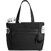 LOVEVOOK Tote Bag for Women, Expandable Laptop Work Bag 15.6 Inch, 33L Large Travel Handbag with 40oz Tumbler Holder, TSA