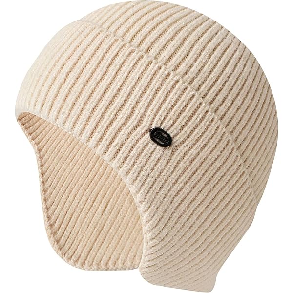 Mens Winter Hat Knit Earflap Hat,Stocking Caps with Ears Warmer