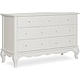 Evolur Aurora Double Dresser for Bedroom, Storage Dresser Organizer with 7 Spacious Drawers, Crafted with New Zealand Pinewood, Durable & Assembled, Ivory Lace