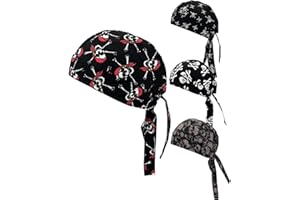 JHYWELL Cotton Dew Beanie Skull Cap Helmet Liner Doo Rag Bandana Welder Welding Sweat Do Rags for Men and Women