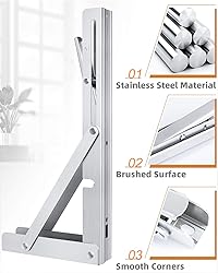 20-Inch Foldable Brackets for DIY Folding Shelves
