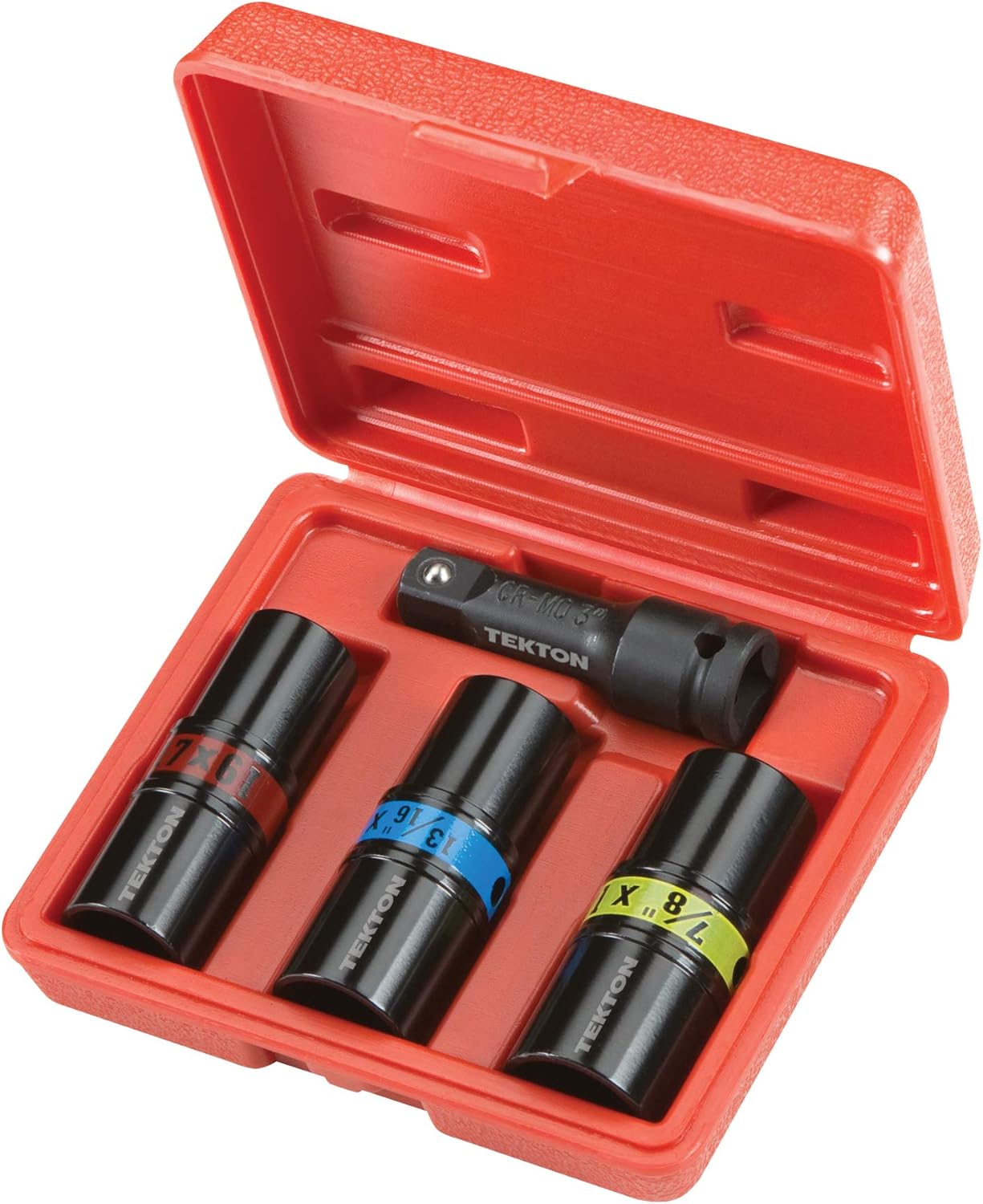 TEKTON 4950 1/2-Inch Drive Lug Nut Service Tool Flip Impact Socket Set, Inch/Metric, 4-Piece: Home Improvement