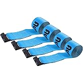 4" x30' Winch Straps with Flat Hook Flatbed Tie Downs Truck Straps 5,400 lbs Load Capacity Cargo Control for Flatbeds, Trucks, Trailers, Farms, Rescues, Tree Saver, Blue(4 Pack)