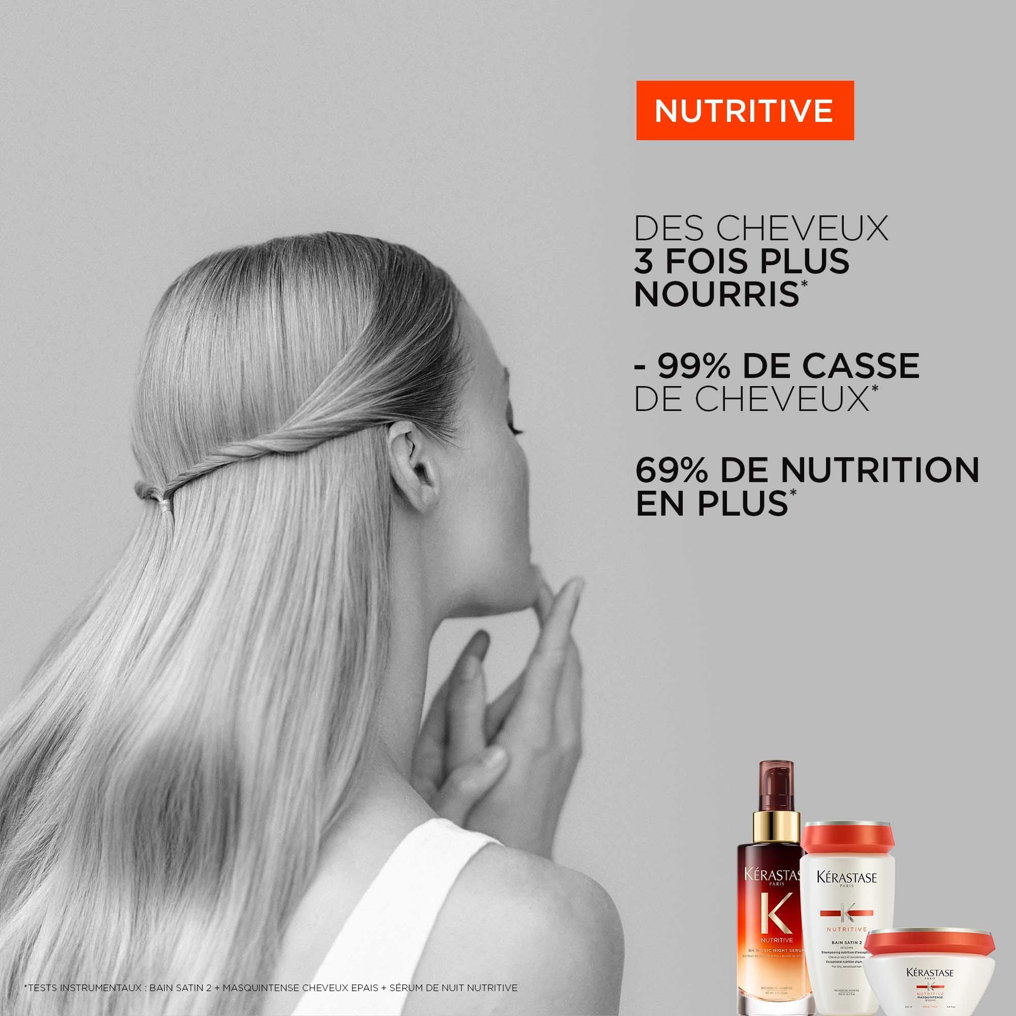 Kerastase Nutritive 8HR Magic Night Hair Serum, 3.04 Fl Oz | Reduces Tangles & Frizz | For All Hair Types | Deeply Conditions | Overnight Beauty Serum