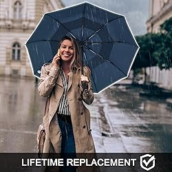 G4Free 42 Inch Eco Windproof Folding Umbrella for