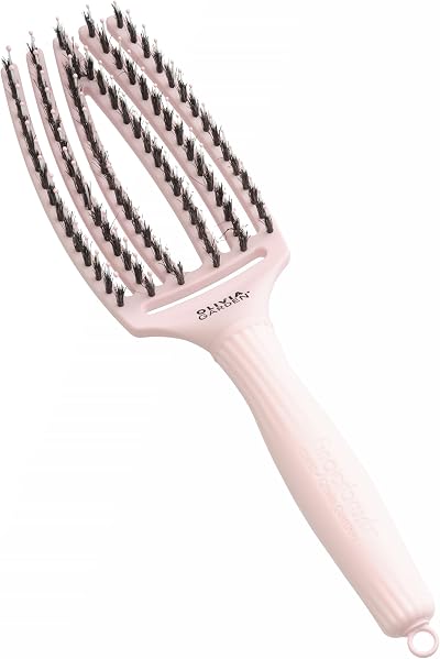 Olivia Garden Fingerbrush Care Iconic Medium Pastel Pink Detangling Brush