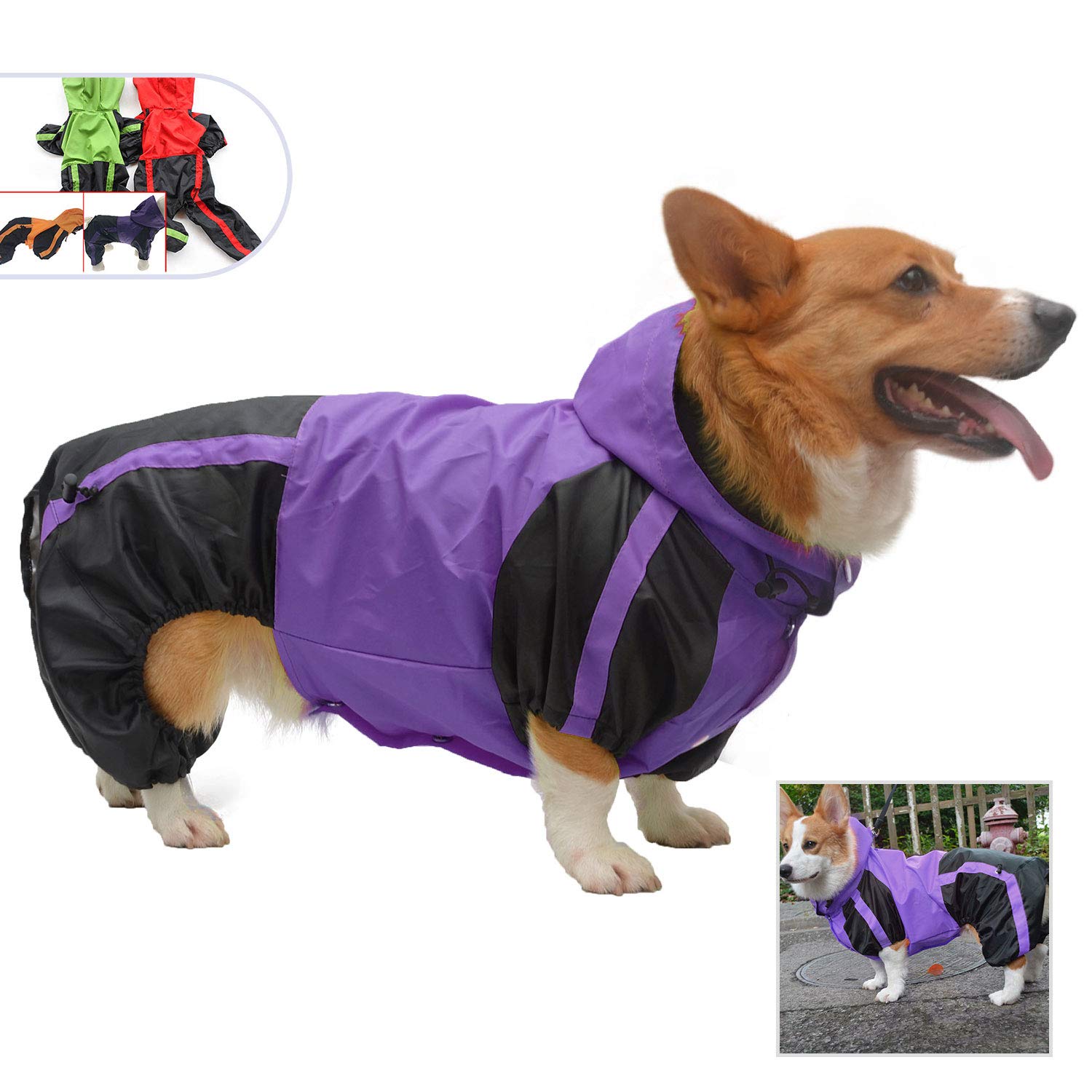 Raincoats Pet Supplies Lovelonglong American Bully Pitbull Dog Hooded