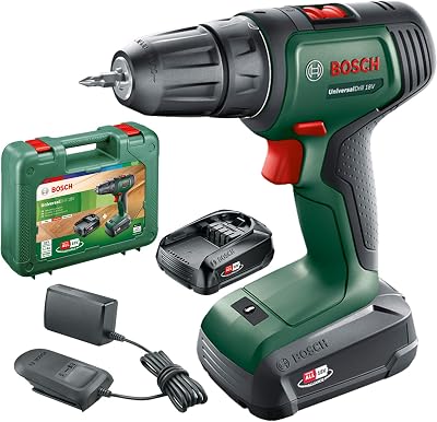 Akkuschrauber UniversalDrill 18V (2 Akkus, 18 Volt System, im Koffer)