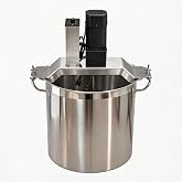 40L/10.5 Gal Automatic Food Mixer 110V 180W Stainless Steel Electric Mixer For Cooking Agitator Chocolate Paste Heat Mixing Machine Food Mixer Pot Seasoning Bottom Soup Sauce Stirrer
