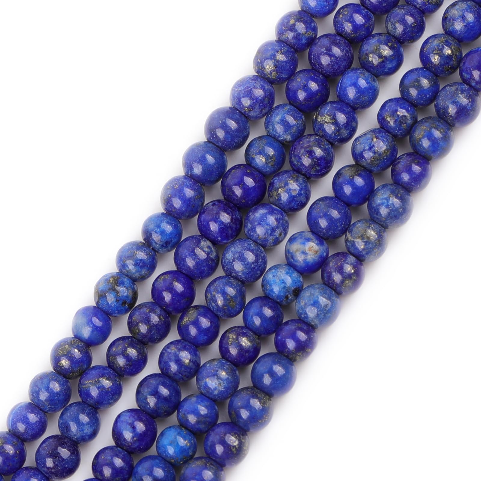 SHGbeads 3mm Blue Lapis Lazuli Semi Precious Gemstone Round Loose Beads for Jewellery Making DIY Handmade Craft Supplies 15"