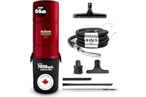 Central Vacuum Broan-Nutone by Drainvac 650 Air Watts - Central Vacuum System with Standard Tool Set Accessories for Cleaning