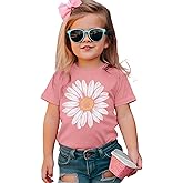 AG AGUU Sunflower Shirts for Toddler Baby Girl Cute Summer T-Shirt Floral Graphic Short Sleeve Tees Tops Casual Clothes