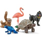 Schleich Wild Life - 5Pc Exotic Animal Starter Set - Kids Ages 3+ | 77590 | Wild Animal Figurine, Realistic Animal Toys, Safari Toy for Boys and Girls, Screen-Free Imaginative Pretend Play, Montessori