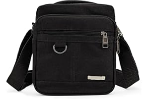 WisePoint Mens Crossbody Bag, Canvas Messenger Bag for Men, Vintage Shoulder Bag with Adjustable Strap and Handle