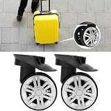 Les-Theresa Suitcase Wheels 1 Pair Double Row Spinner Luggage Replacement view 6