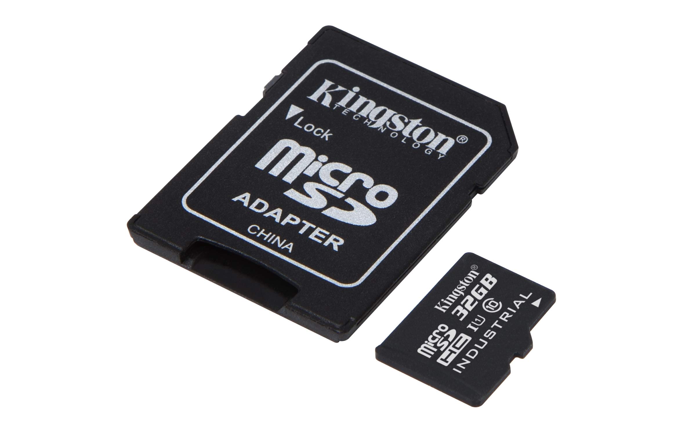 Kingston SDCIT/32GB SDCIT/32 GB microSDHC32 GB UHS-I Class10 Industrial Temperature Card + SD Adapter, Black