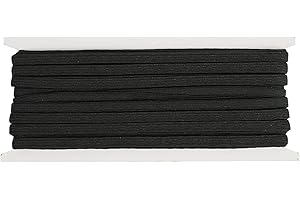 DHAIQC Black Elastic Band for Sewing, 1/4 inch 20 Yards High Elasticity Elastic Cord Stretch Strap Elastic Rope Knit Elastic Spool for Sewing DIY Crafts