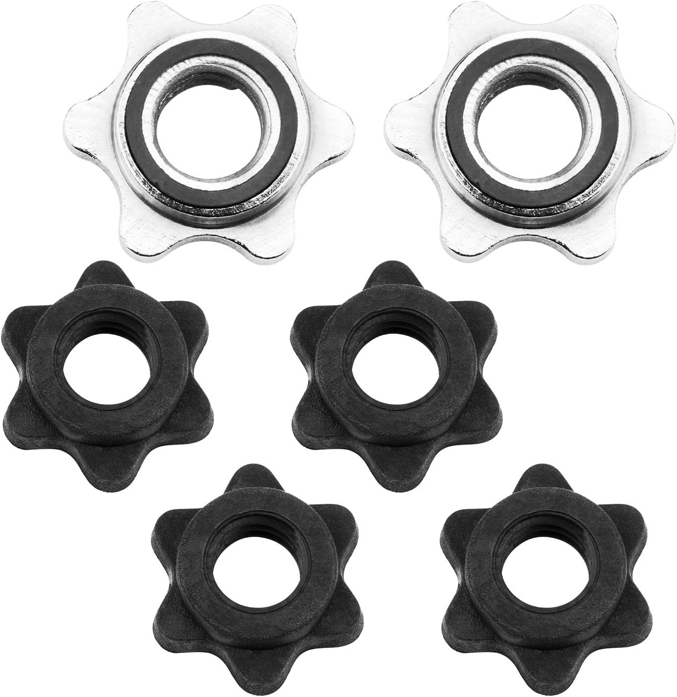 MCJS 6 Pack Spinlock Collars Standard Barbell SpinLock