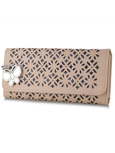 Butterflies Womens Wallet (Cream) (BNS 2331 CRM)