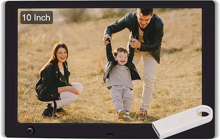 Amazon Waygoal 10インチ デジタル写真フレーム 16gb Usbフラッシュドライブ 19x1080 フルhd Ipsスクリーン モーションセンサー付き 電子フォトフレーム 1080p ビデオをusb経由で表示 Sdカード リモコン付き ブラック デジタルフォトフレーム 通販