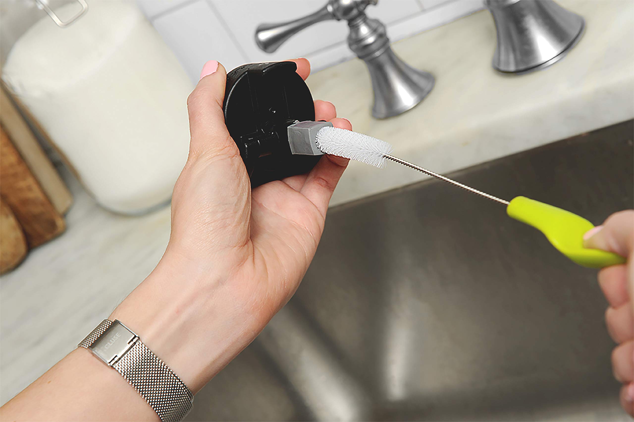 Full Circle Little Sipper, Bottle and Straw Cleaning Brush Set, Sizes for Both Narrow & Wide Straws, Green