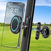 Magnetic Golf Cart Phone Holder, Strong N52 Magnets, Compatible with MagSafe iPhone 12-17, Fits EZGO/Club Car/Yamaha, Golf Gifts for Men Women, Stocking Stuffers Gift, Golf Cart Accessories Essentials