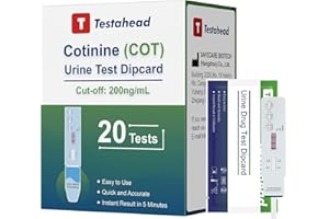 T TESTAHEAD Urine Nicotine Test Strips - Nicotine Rapid Test Kit - Accurate Nicotine Test for Home, Workplace or Personal use - Easy to use, Pack of 20