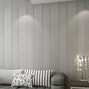 Great Wall Wide Stripes Non Woven Wallpaper 3d Plain Stripe