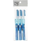 Kuretake Zig 2 Way Glue Pen 1mm Ball Tip 3 pcs Set, Made in Japan | Adhesive for Professional, Artists, Crafting, Scrapbooking, Gift Card